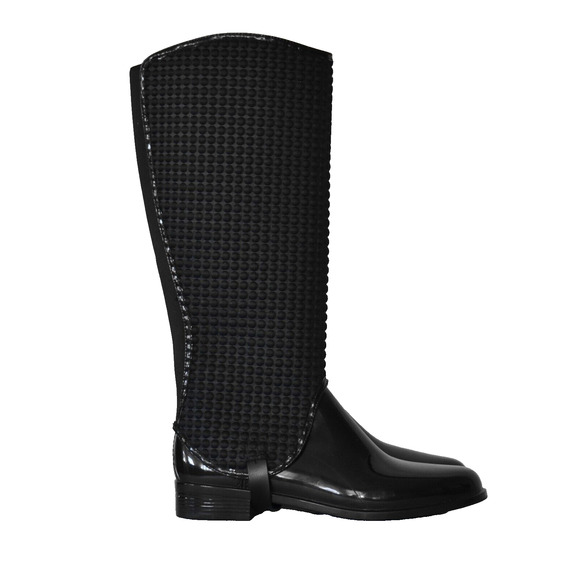 A8 Auth LEMON JELLY PICKY 2 in 1 Ankle Or Knee Hi Black PVC Boot Shoes Size 39 - Picture 4 of 14